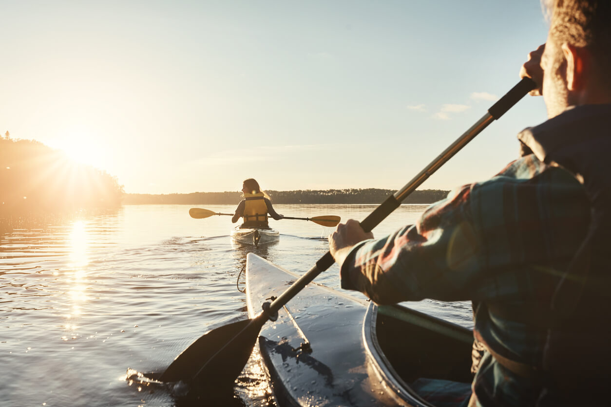 Paddling från kajak